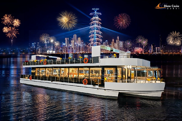 burj khalifa fireworks creek luxury yacht experience