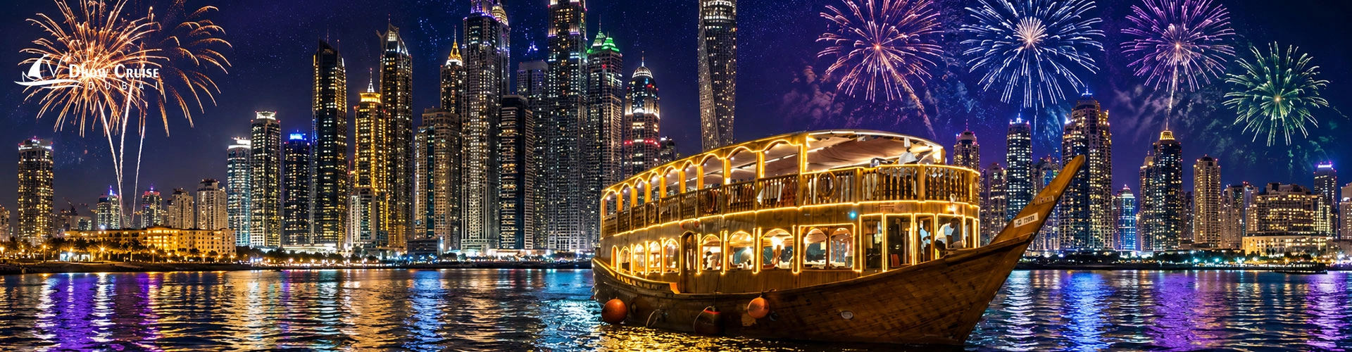 New Year Dhow Cruise Dinner in Dubai Marina